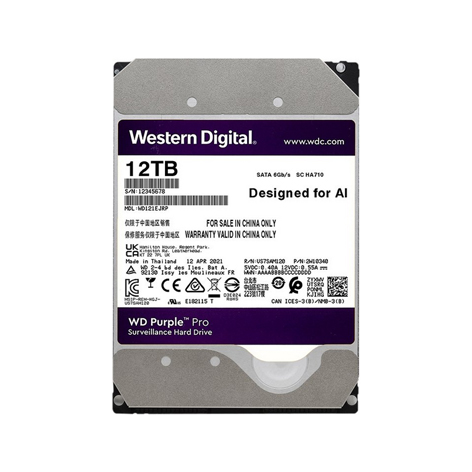 WD121EJRP西数紫盘12T PRO全新国行监控级硬盘