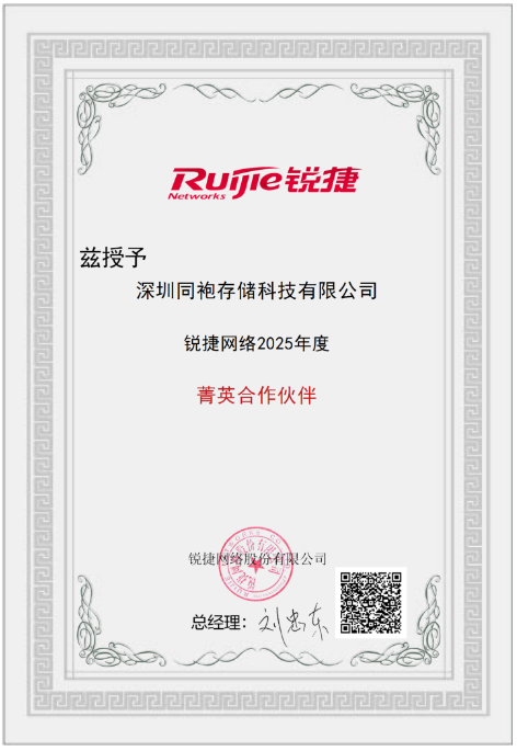 锐捷网络2025年度菁英合作伙伴