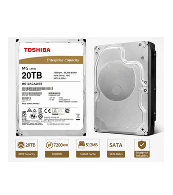 东芝 MG10ACA20TE 20TB 企业级 SATA 数据中心硬盘